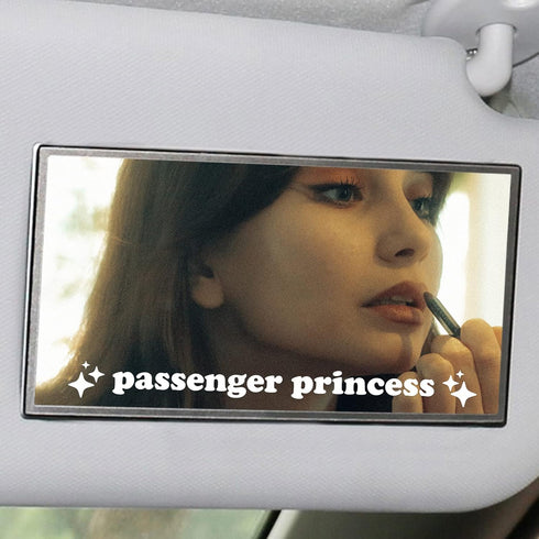 Aolamegs Passenger Princess Sticker, 3 Pack Cute Stickers for Car Window Rearview Mirror, Funny Girl Car Accessories Car Mirror Decal (White)...