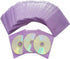CD/DVD/BluRay Sleeves,Double-Sided Refill Plastic Sleeve for CD and DVD Storage Binders,100 Pack (Purple)...