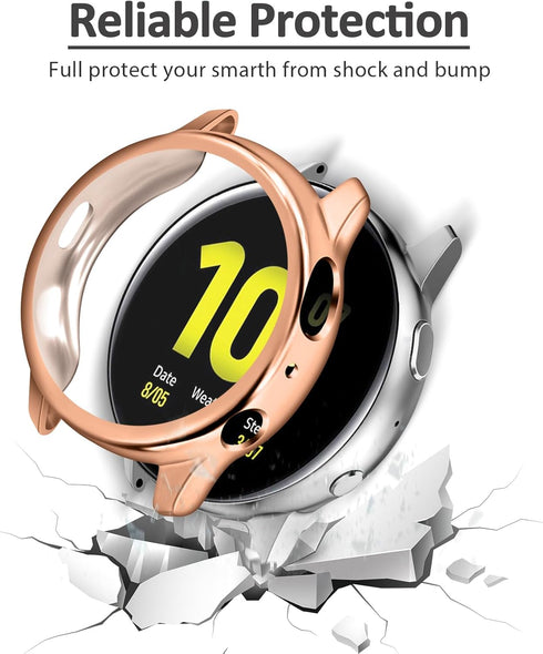 Tobfit Compatible with Samsung Galaxy Watch Active 2 Watch Case Screen Protector 40mm, Soft TPU Full Around Protective Cover for Samsung Galaxy Ac...