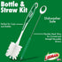 Libman Bottle & Dish Brush Kit | Cleaning Brushes for Kitchen Use | Straw Brush | Scrub Brushes for Dishes | Big Job Kitchen Brush | Palm Scrub Br...
