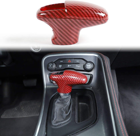 Voodonala for Challenger Charger ABS Gear Shift Shifter Knobs Cover Trim for 2015-2024+ Dodge Challenger Charger Interior Accessories 2018-2024+ D...
