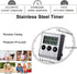 2 Pack Kitchen Timer, Digital Kitchen Timer Magnetic Countdown Timer with Loud Alarm Stainless Steel Kitchen Timer for Cooking, Baking, Sports Gam...