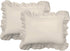 FRESH IDEAS Ruffled Bed Pillow Shams with Embroidered Eyelet Detail, King, Ivory, 2-Pack...