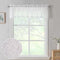Marilyn 2PCS White Sheer Valances for Windows 14 Inches Long, Light Filtering Soft Clip Jacquard Textured 3D Leaf Curtains for Bathroom Bedroom Ba...