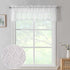 Marilyn 2PCS White Sheer Valances for Windows 14 Inches Long, Light Filtering Soft Clip Jacquard Textured 3D Leaf Curtains for Bathroom Bedroom Ba...