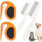 2Pcs Pet Knotting Comb for Cats - Knotting Comb Pet Grooming Tool for Dogs Cat Knot Remover Tangled and Loose Hair with 2 Pcs Pet Hair Comb Tear S...