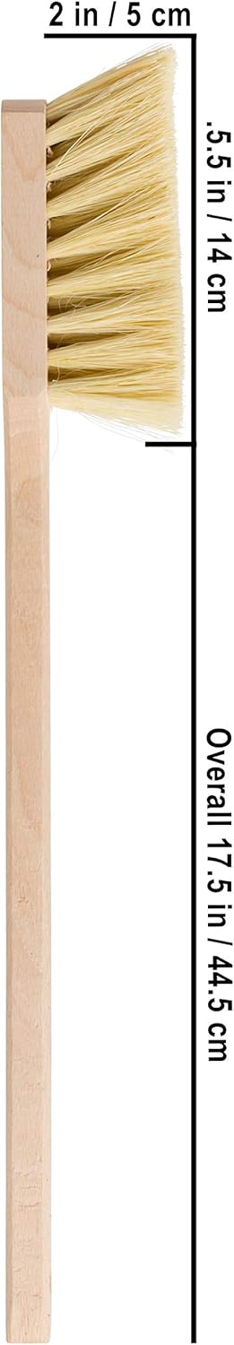 Redecker Wheel Brush, Extra-Long Handle, Beechwood and Durable Tampico Fiber, 17-3/4 inches, Made in Germany...