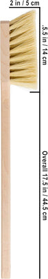 Redecker Wheel Brush, Extra-Long Handle, Beechwood and Durable Tampico Fiber, 17-3/4 inches, Made in Germany...
