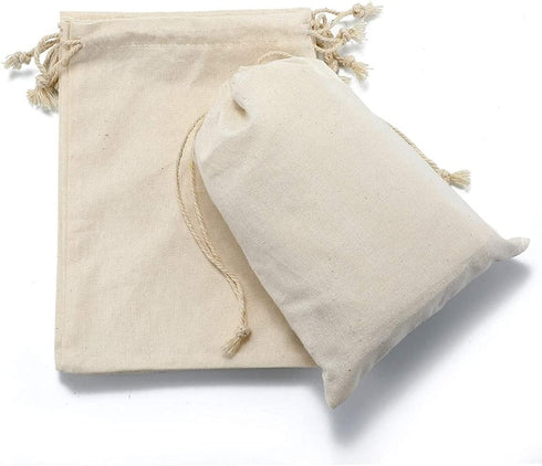 KUPOO 30PS Cotton Bags Cotton Muslin Bags Drawstring Muslin Bag for Wedding Party Favor and DIY Craft (6x8 Inch)...