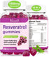 High Purity Resveratrol Gummies, 98% Trans-Resveratrol with Quercetin, Coq 10, Vitamin C - Reservatrol Supplement for Antioxidant, Joint, Anti-Agi...