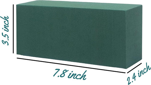 Pack of 6 Dry and Wet Floral Foam Blocks for Fresh and Artificial Flowers, Each (7.8” L x 3.5” W x 2.4” H), for Wedding, Birthdays, Home, Office, ...