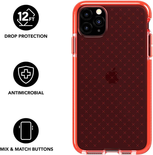 tech21 Evo Check Phone Case for Apple iPhone 11 Pro with 12 ft. Drop Protection Coral...