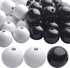 Aylifu Round Wood Beads, 50pcs 25mm Natural Round Wooden Beads Small Hole Wood Loose Beads Smooth Painted Spacer Loose Beading Supplies for Neckla...