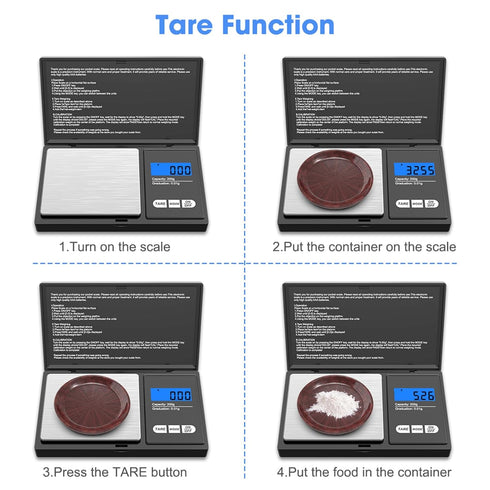 Digital Pocket Scale, 500g x 0.01g Small Digital Scales Grams Ounces Grains, Herb Scale, Jewelry Scale, Portable Travel Food Scale, Kitchen Scale,...