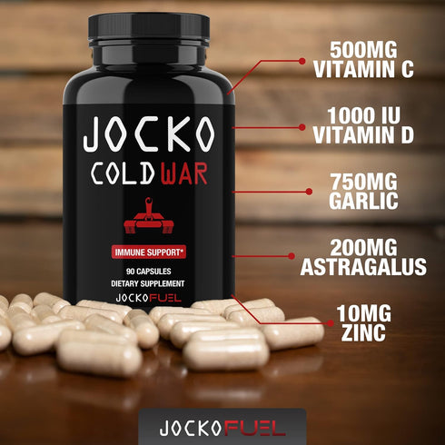 Jocko Fuel Immune Support Supplement - Elderberry with Zinc & Vitamin C for Adults - Immune Defense with Vitamin C, D3, Superfoods, Herbs, & Miner...