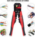 5 in 1 Self-Adjusting Wire Stripper Cutter,Multi-Functional Wire Crimping Tool Wire Pliers for Wire Stripping,Crimping,Cutting,10-24 AWG,0.2-6.0mm...