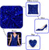Royal Blue Sequin Fabric by The Yard Velvet Fabric 1 Yard Glitter Sequin Velvet Fabric with Embroideried Sequins Decoratived Fabric for Wedding Bi...