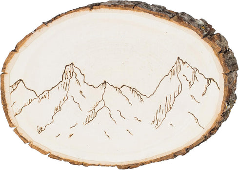 Walnut Hollow Basswood Round, Small 5-7" wide with Live Edge Wood (Pack of 1) - For Wood Burning, Home Décor, and Rustic Weddings...