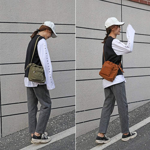 Crossbody Bags for Women Small Canvas Drawstring Bucket Purse Cute Little Boho Bag...