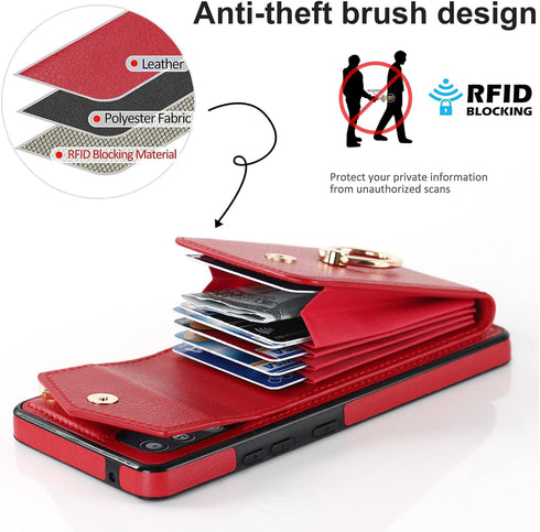 Asuwish Phone Case for Samsung Galaxy A71 5G Wallet Cover with Tempered Glass Screen Protector and RFID Blocking Ring Stand Credit Card Holder Lea...