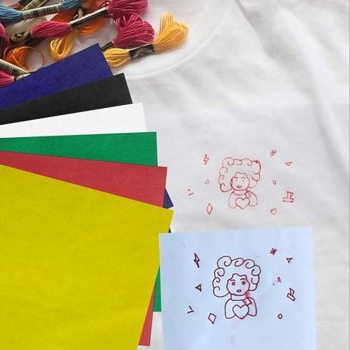 120 pcs Transfer Paper Carbon Tracing Paper Carbon Water-Soluble Transfer Paper for Transfer Pattern on Fabric,Wood,Cross Stitch Cloth,Paper, Hand...