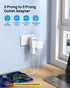 TROND 3 Prong to 2 Prong Adapter with 360° Rotating Plug, 2 Prong Outlet Extender with 3 AC Outlets and 4 USB Ports(2 USB C), US to Japan Plug Ada...