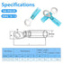 160 PCS Heat Shrink Ring Terminals (16-14 AWG), Insulated Blue Ring Terminals, 1/4'' Eyelet Wire Connectors, Insulated Electrical Connectors, Mari...