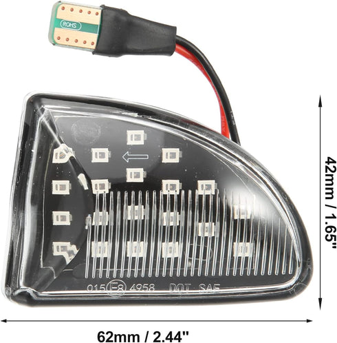 X AUTOHAUX 1 Pair Car Markers Accessories Side Marker Lights Turn Signal Light Assembly 4519067700C40A A4519067700C40A for Smart Fortwo 2008-2016 ...