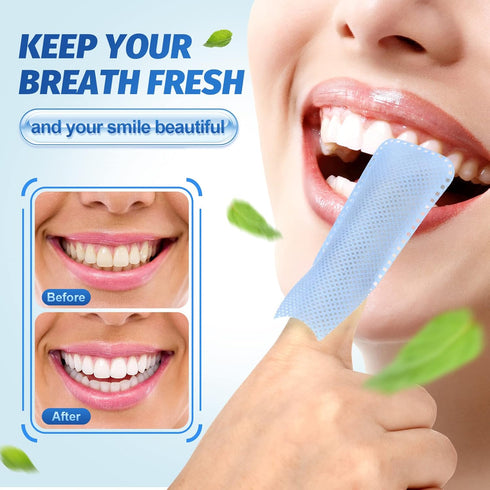 300 Pcs Disposable Finger Brush Teeth Wipes Bulk Finger Toothbrush Textured Surface Deep Teeth Cleaning Finger Wipes Oral Wipes for Adults Teeth M...