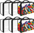 6 Pack Extra Large Toy Storage Bags PVC Organizing Bags with Zippered, Toy Storage Organizer with Portable Handheld?Waterproof Toy Bags for Board ...