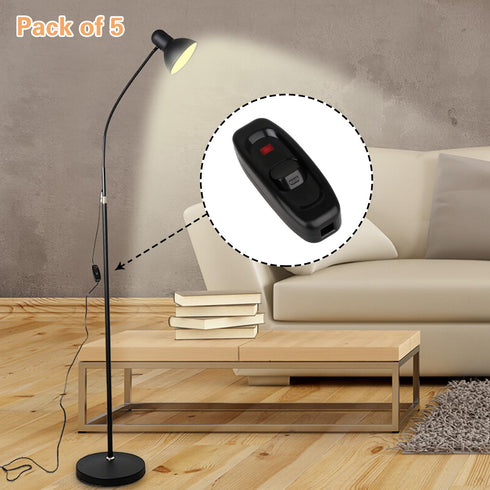 5 Pcs Inline Switch, Cord Appliance Black Switch, Button ON OFF for Lamp, Rated 10A 250V, Replacement Repair Control LED Electrical Extension Cabl...