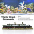 Resin Wreck Ornaments, Titanic Lost Wrecked Boat Ship Aquarium Decoration Ornament Wreck Ornaments...