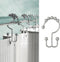 Zenna Home Shower Curtain Hooks, Chrome, Set of 12 – Premium Shower Curtain and Liner Rings with Double Roller Glide and Double-Sided Design – Rus...