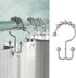 Zenna Home Shower Curtain Hooks, Chrome, Set of 12 – Premium Shower Curtain and Liner Rings with Double Roller Glide and Double-Sided Design – Rus...