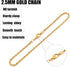 Fiusem Gold Anklet for Women, 2.5mm 18K Gold Plated Stainless Steel Braided Rope Anklet, Women's Anklets 11"...