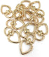 12 Pcs 3/4 Inch Outside Width Zinc Alloy Heart Shape Swivel Buckles Trigger Spring Keyring Buckle, Clasps Hooks Keychain Ring Buckles Shinning Swi...