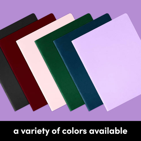 PAPERAGE Soft Cover Blank Journal Notebook, 2 Pack, (Black), 100 Pages, Large 7.5 inches x 9.5 inches, Ideal for Sketch Book, Note Taking & Travel...