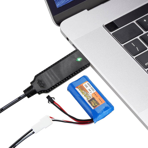 Smays Charger for Carrera Mario Kart Remote Control RC Car Battery, 3.7V USB Charging Cable 2-Pack......