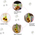 2 Pieces Handmade Sunflower Car Accessories Sunflower Pendants Car Mirror Hanging Accessories...
