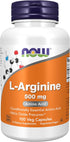 NOW Supplements, L-Arginine 500 mg, Nitric Oxide Precursor*, Amino Acid, 100 Veg Capsules...