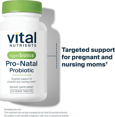 Hyperbiotics Vital Nutrients Pro-Natal Prenatal Probiotics for Women | Support for Occasional Nausea, Bloating, and Gas | Vegan Pregnancy Probioti...