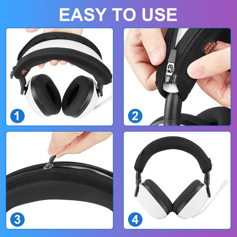 Desing Wish INZONE H9 Headband Cover Compatible with Sony INZONE H3/ H5/ H7/ H9 Headphones Thicker Sports Fabric Replacement Headphone Headband Cu...