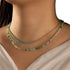 Boho Beads Choker Necklace Green and White Seed Beaded Necklace Dainty Handmade Jewelry for Women Girls Jewelry...