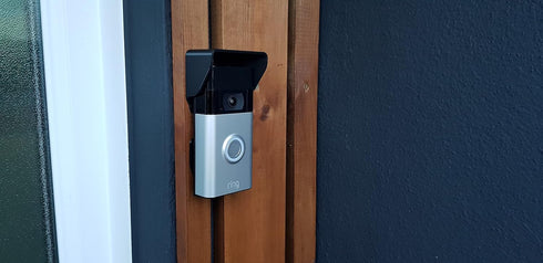 RingDoorbell 1/2/3/4 2nd Gen & 3 Plus Rain Sun Cover Hood Weather Shield Glare Protector No Drilling Needed, Black...