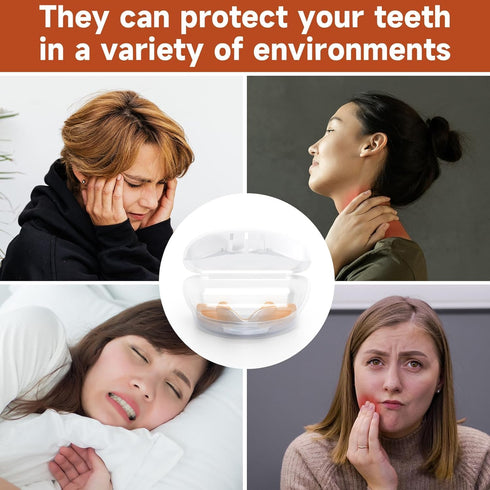 4 Pack Orange Kids Mouth Guard for Grinding Teeth, Moldable Kid Mouth Guard for Clenching Teeth at Night, Comfortable Mouthguard Stops Bruxism, TM...