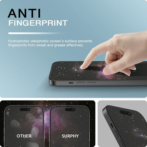 SURPHY 3 Pack Compatible with iPhone 14 Pro Screen Protector (6.1 inch 2022), HD Clear Tempered Glass Designed for iPhone 14 Pro (HD Clear)...