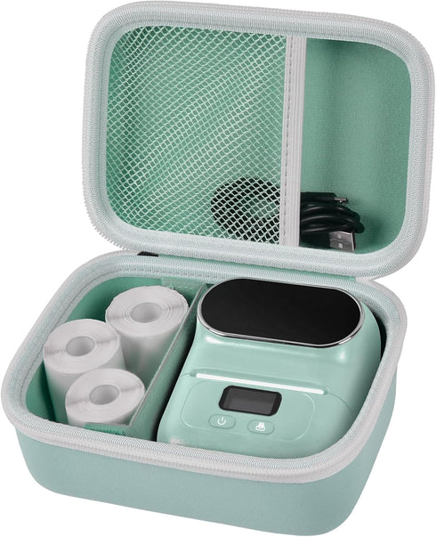 Case Compatible with Phomemo M110 Label Maker - Portable Mini Bluetooth Thermal Label Maker Carrying Storage Bag for Printer Labels, USB Cable and...