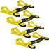4 x Roll Bar Grab Handles Grip Handle for Jeep Wrangler YJ TJ JK JKU JL JLU Sports Sahara Freedom Rubicon X & Unlimited 1955-2024 2025 (Yellow)...