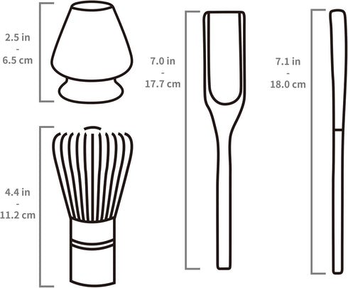 TEANAGOO Japanese Matcha Ceremony Accessory, Matcha Whisk (Chasen), Bamboo Scoop (Chashaku), Tea Spoon, Green Celadon Whisk Holder,TG-I1, The Perf...