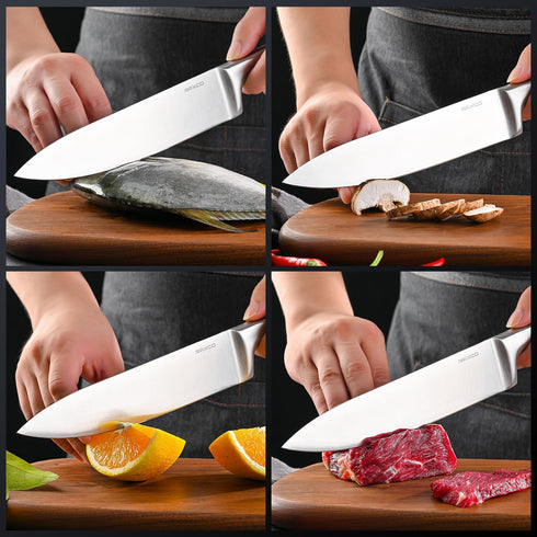 RAXCO Block Knife set in giftbox,One-Piece Stainless Steel kitchen Knife,cuchillos para cocina...